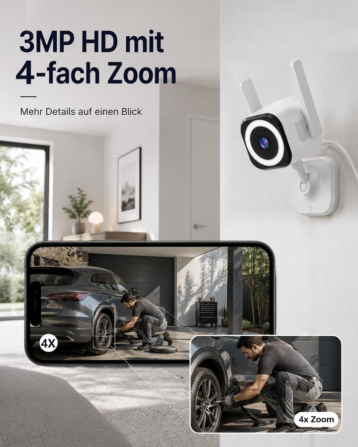 2K 5G Überwachungskamera Aussen Innen, Indoor Kamera Überwachung für Baby Monitor, Haustierkamera, Ä