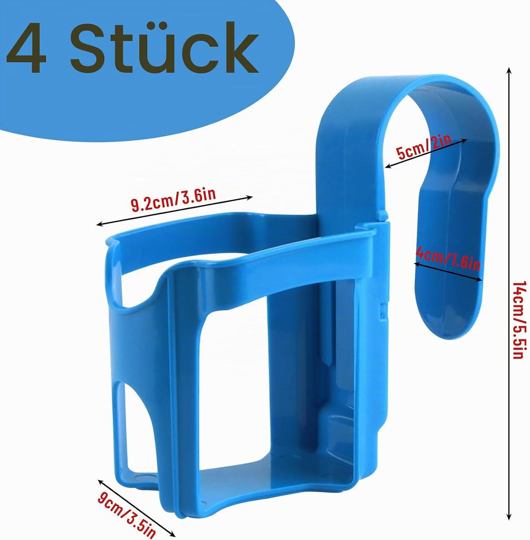 FePen Getränkehalter Pool 4 Stück, Pool Getränkehalter Blau, Pool Becherhalter aus Kunststoff, Multi