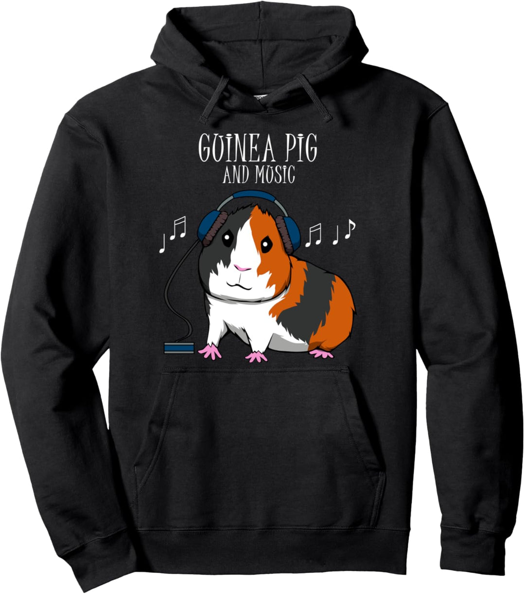 Meerschwein hört Musik Musiknoten Musiker Pullover Hoodie