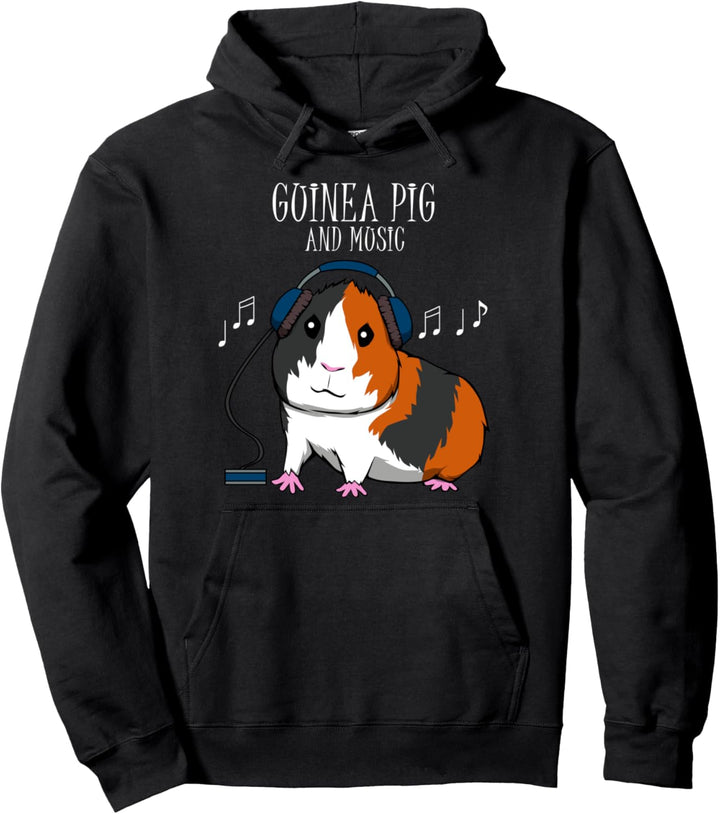Meerschwein hört Musik Musiknoten Musiker Pullover Hoodie