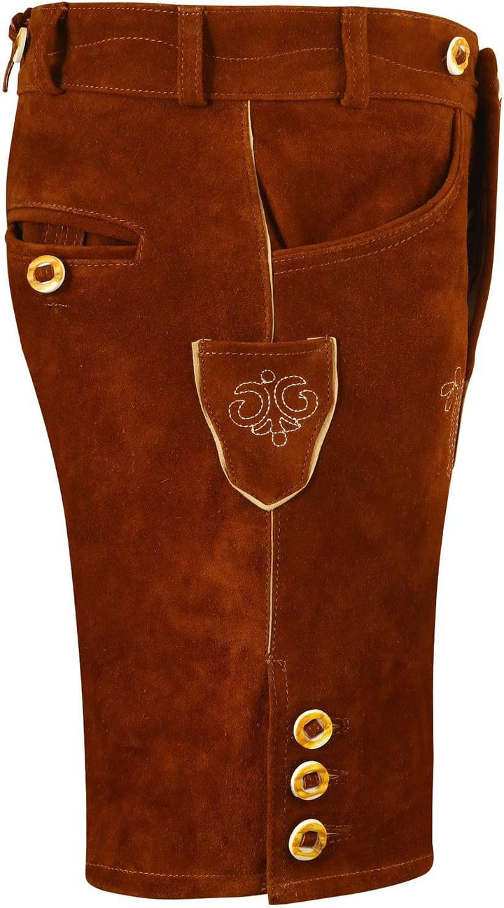 TR Martha Premium Lederhose für Herren - Elegante Trachtenhose Gr.46-60 - Kurze Trachten Lederhose m