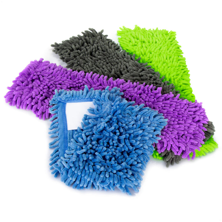 COM-FOUR® 4X Ersatz-Bezug für Bodenwischer - Wischbezug aus Microfaser Chenille zur gründlichen Rein