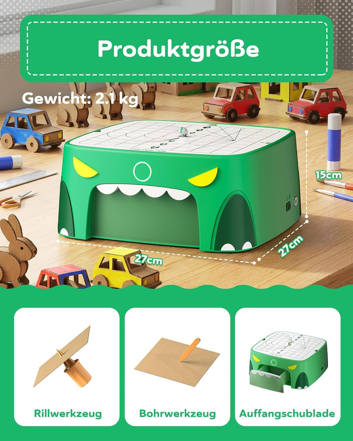 Elektrischer Kartonschneider für Kinder, Sicherer Cardboard Cutter, STEAM Lernspielzeug für Jungen u