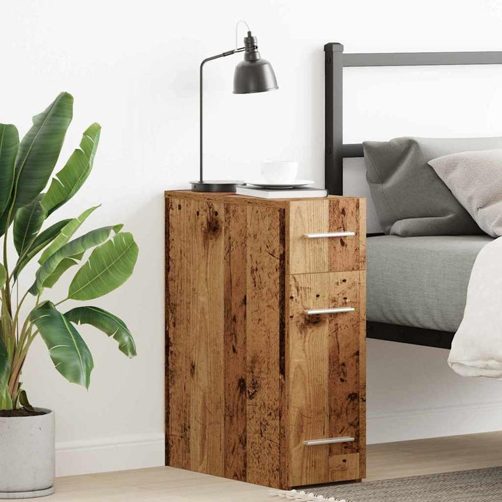 vidaXL modernes Sideboard mit Alter Holzoberfläche, 3 geräumige Schubladen, effektive Aufbewahrungsl