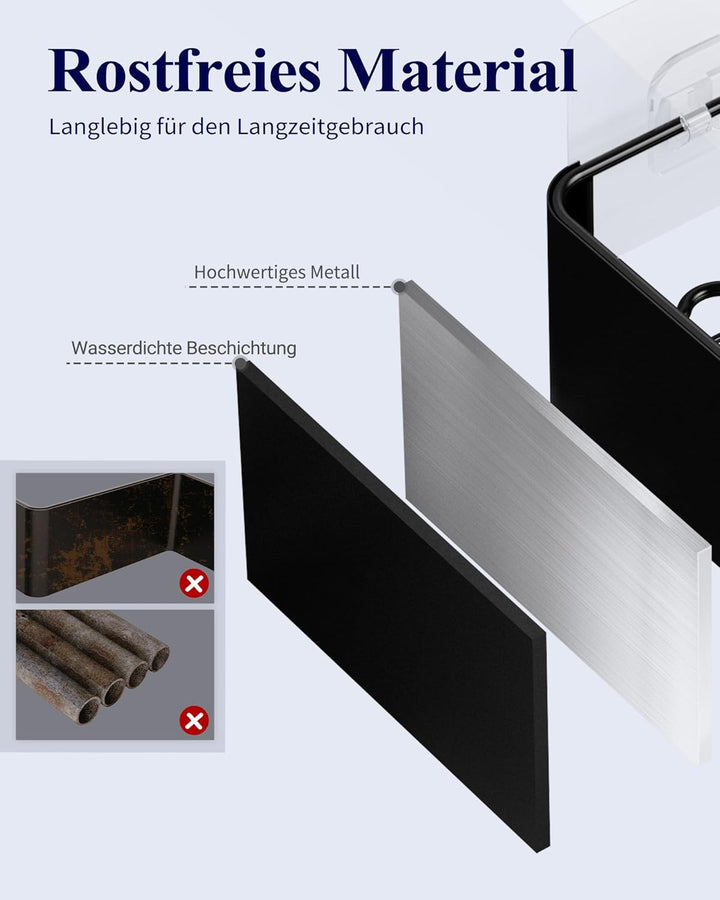 Kitsure Duschablage ohne Bohren - 2 Stück rostfreie Badezimmer Organizer, schnell trocknende Badrega