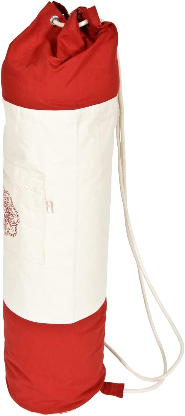 Yogabox Yogatasche Surya Bag 2 farbig für Schurwollmatten Bordeaux / Natur 75 cm, Bordeaux / Natur 7