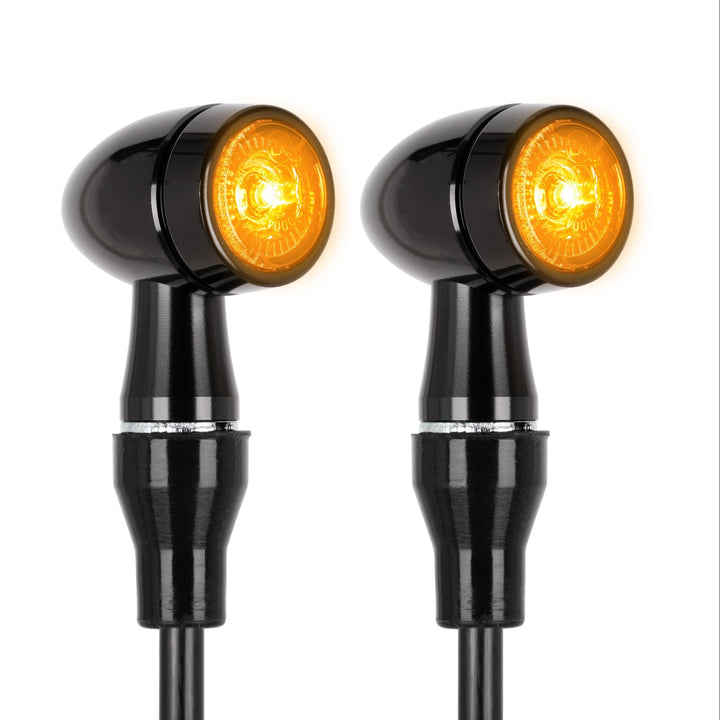 Universal Led Motorrad Blinker Schwarz Quad ATV Super Optik und Schön Hell Wasserprüf IP67 E Prüfzei