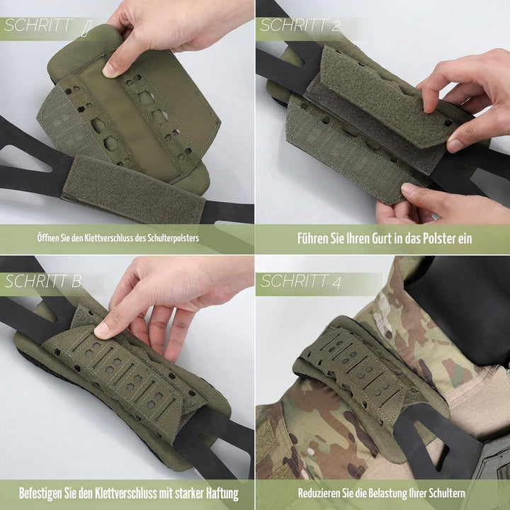 WYNEX Schultergurt Pad mit Vest Carrier, 2 Pack Rucksack Strap Cushion Pads Bag Strap Soft Mesh Pads