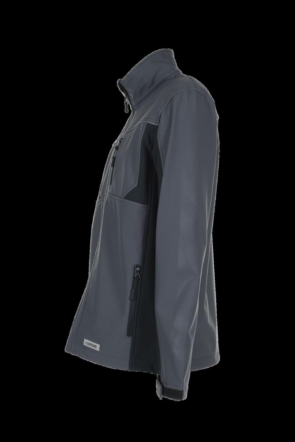 Planam Highline Herren Winter Softshelljacke schiefer schwarz rot Modell 2382 Grösse XXL XXL schiefe