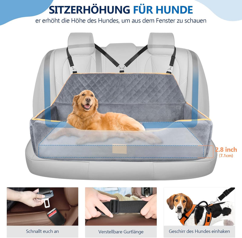 GL GLENSLAVE Hundeautositz für grosse mittlere Hunde,Hundeerhöhungssitz, Hundeerhöhungssitz für den