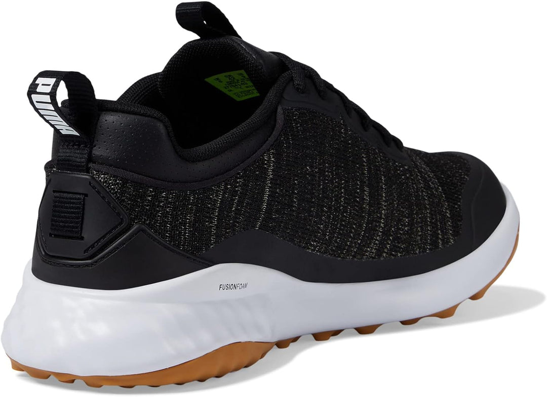 PUMA Herren Fusion Pro Extra Wide Golfschuhe 39.5 EU Weit Schwarz Silber, 39.5 EU Weit Schwarz Silbe