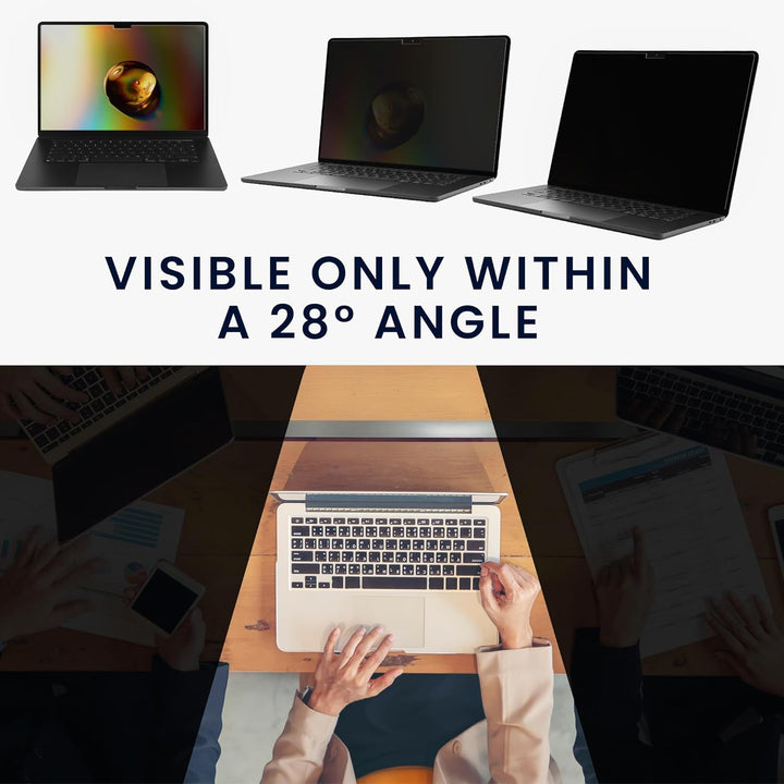 kwmobile Sichtschutzfolie für Apple MacBook Air 13 M4 2025 A3240 Folie - Blickschutzfolie Privacy Sc