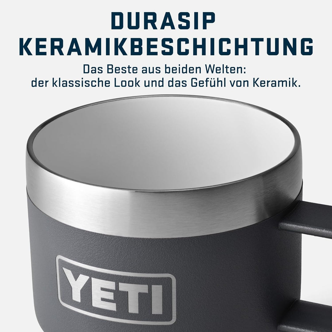 YETI Rambler Stapelbare Tasse Mit DuraSip Keramikbeschichtung, Black, 2 Pack 6 oz (177 ml), Black