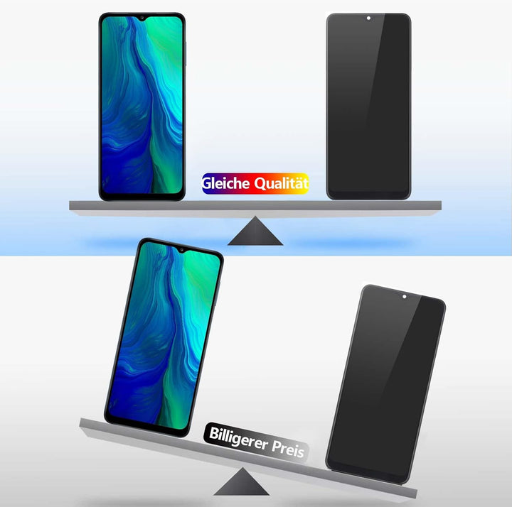 RongZy für Samsung Galaxy A12s/A12 Nacho A127F LCD Bildschirmersatz für A127F/DSN/A127F/DS/A127M Tou