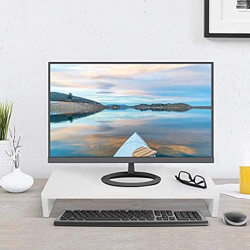 AYNEFY Monitorerhöhung Monitorständer aus Holz für das Büro, Bildschirmerhöhung mit Tastatur- und Ma