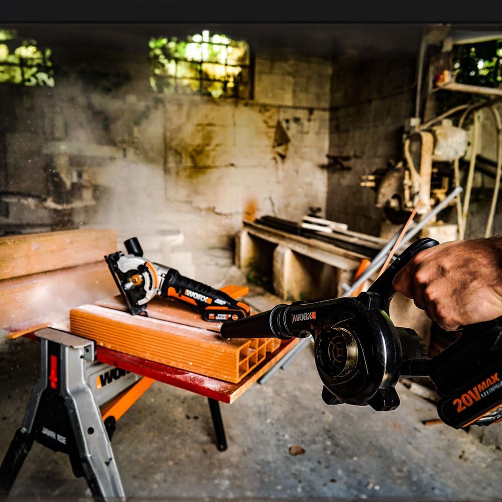 WORX WX094.9 Akku Werkstatt-Gebläse - 20V Max Laubbläser - 20V Powershare-Akkus kompatibel - ohne Ak