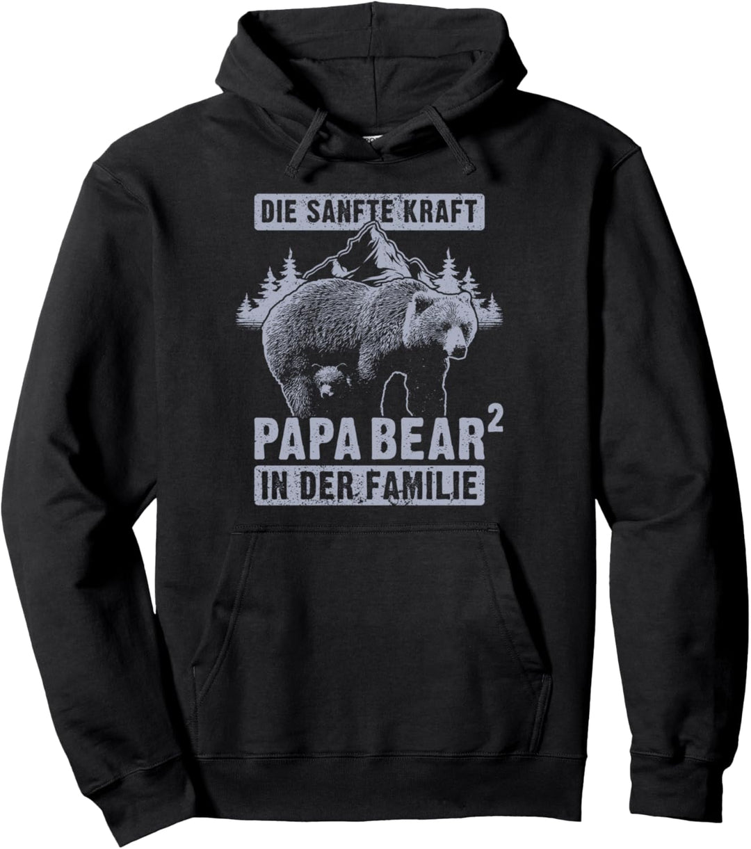 Papa Bear, 2 Bären-Welpen, Papa 2 Kinder, Vatertag, Bär Pullover Hoodie