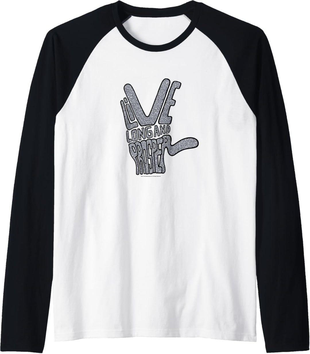 Star Trek: The Original Series Live Long Typography Grey Raglan