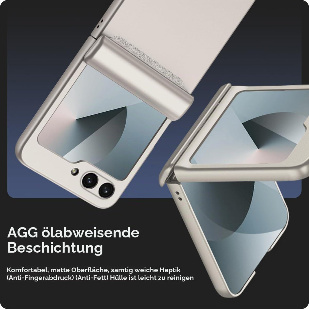 Miimall Kompatibel mit Samsung Galaxy Z Flip 6/Flip7 FE Hülle mit Scharnierschutz Magnetischer [Exte