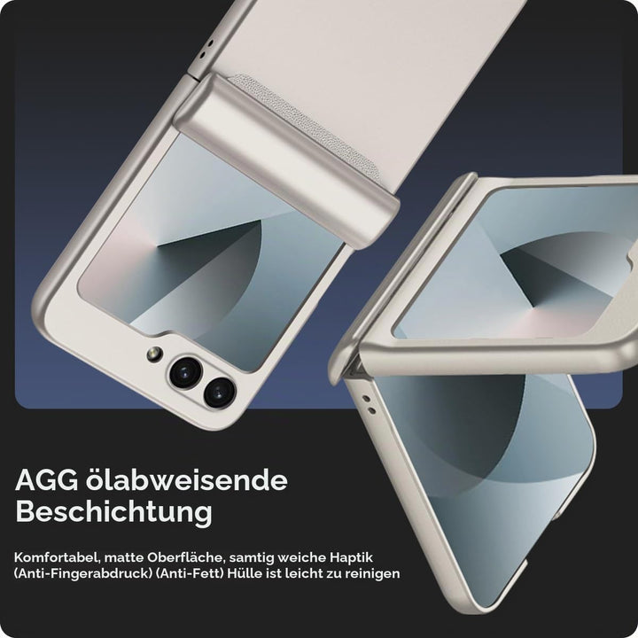 Miimall Kompatibel mit Samsung Galaxy Z Flip 6/Flip7 FE Hülle mit Scharnierschutz Magnetischer [Exte