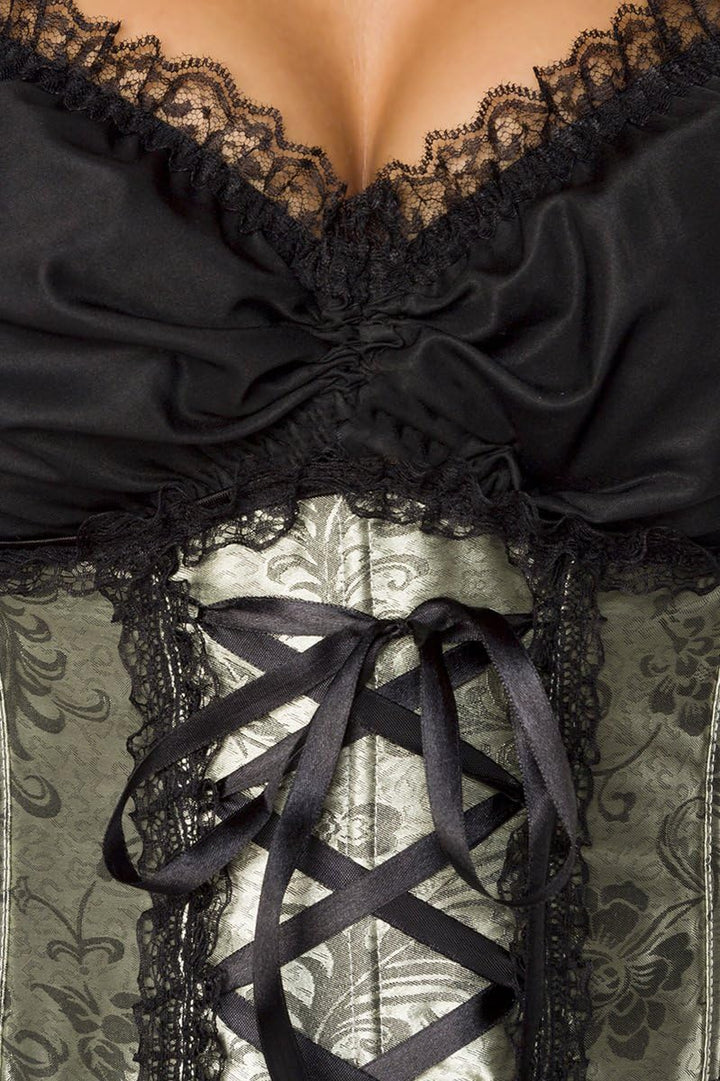 Dirndline Dirndlkleid, Schürze grün/schwarz XS Grün/Schwarz, XS Grün/Schwarz