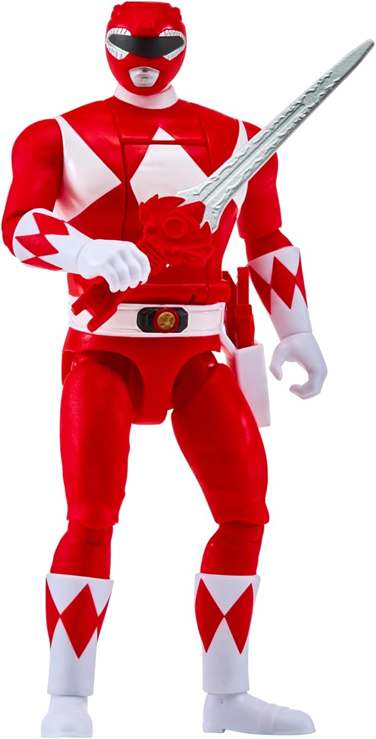 Power Rangers - Auto-Morphin, 2-in-1-Figur mit Gelenken, 15 cm, roter Ranger – Jason Lee Scott, für