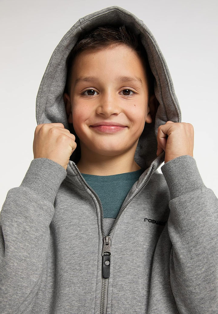 Ragwear Honza Zip Jungen Sweatjacke Sweatshirt mit Kapuze und Reissverschluss Übergangsjacke Sweater