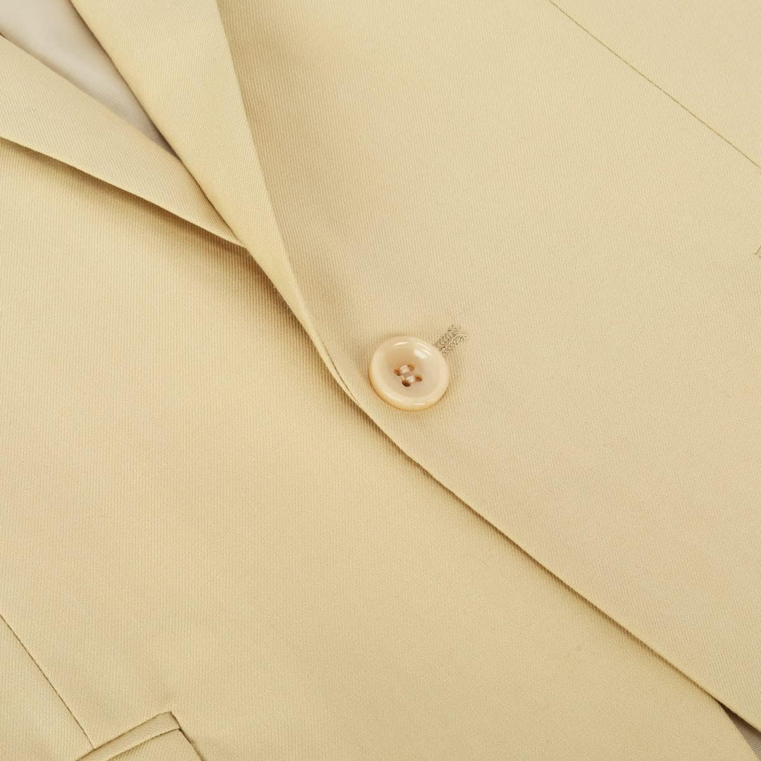 Allthemen Sakko Herren Slim Fit Anzugjacke EIN Knopf Sakko für Business M Beige, M Beige
