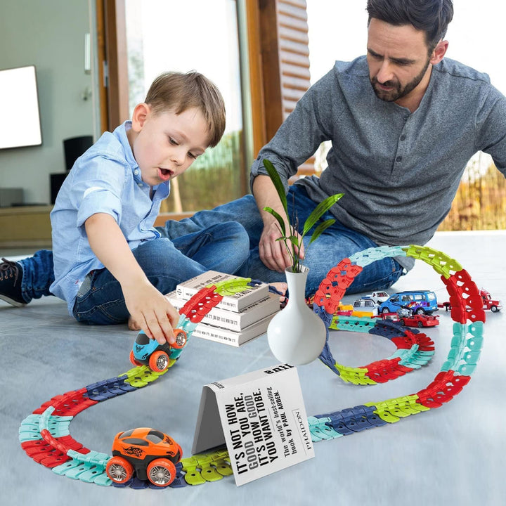 Autorennbahn Autorennbahn Rennbahn Auto Spielset Inklusive 184 Stück Tracks Rennbahn Racetrack Spiel