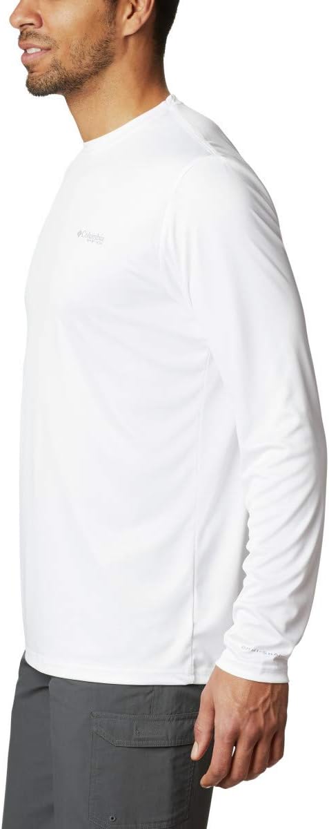 Columbia Herren Terminal Tackle PFG Vintage Fish Long Sleeve S Weiss/Marlin, S Weiss/Marlin