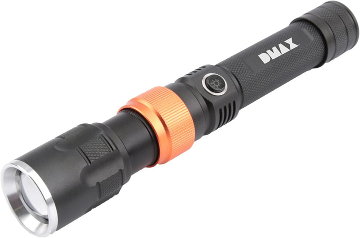 DMAX ULG103, LED-Taschenlampe mit verschiedenen Aufsätzen, 350 Lumen, aufladbar, 40414
