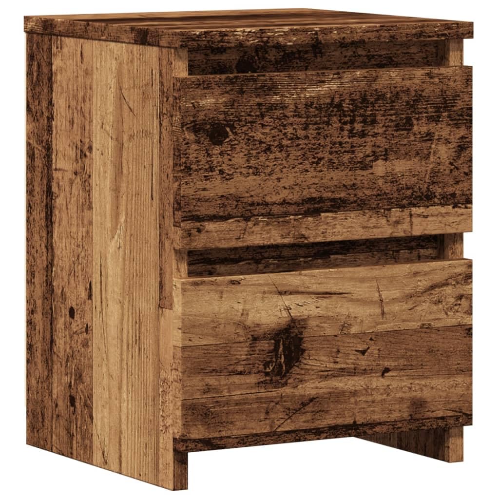vidaXL Nachttisch, Nachtschrank mit 2 Schubladen, Nachtkommode für Schlafzimmer, Nachtkonsole Beiste