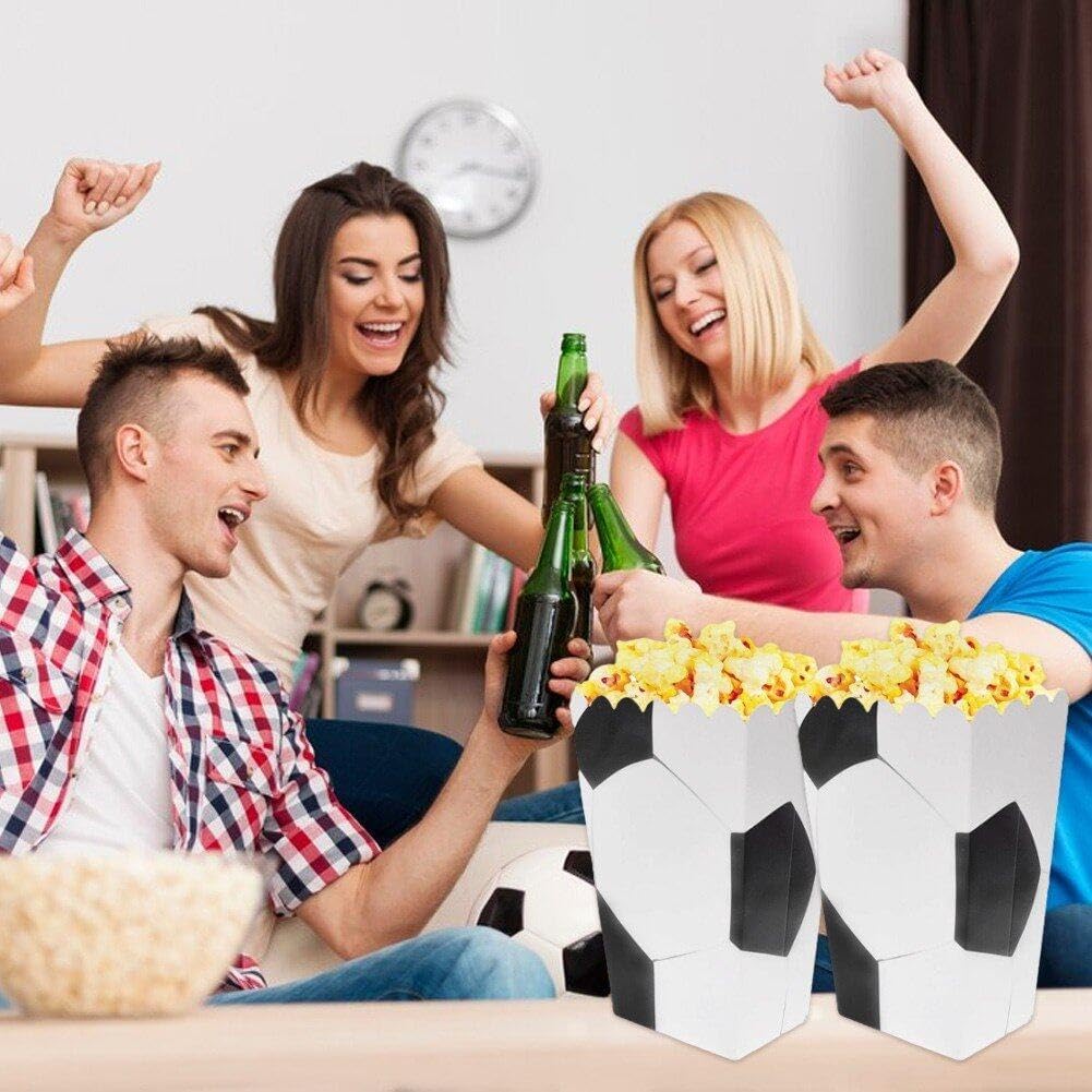 Popcorn-tüten, Fussball-Popcorn-Boxen, Popcorn-kartons, Leckerli-Boxen, Karton, Süssigkeiten-behälte