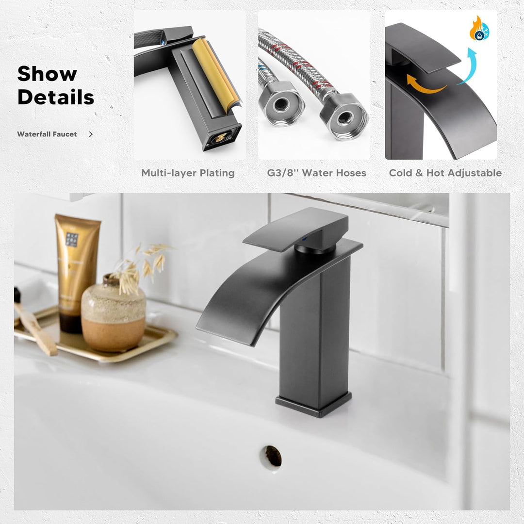 Wasserhahn Bad Waschtischarmatur Wasserfall Wasserhahn Bad Wasserfall Waschtischarmatur Einhandmisch