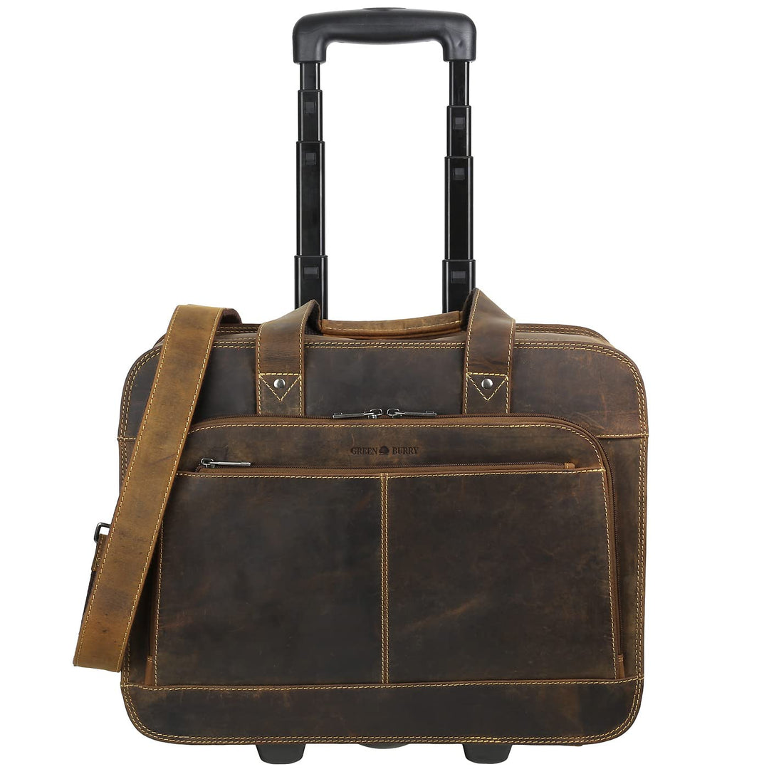 Greenburry Vintage 2 Rollen Businesstrolley 33 cm Laptopfach