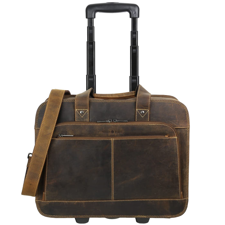 Greenburry Vintage 2 Rollen Businesstrolley 33 cm Laptopfach