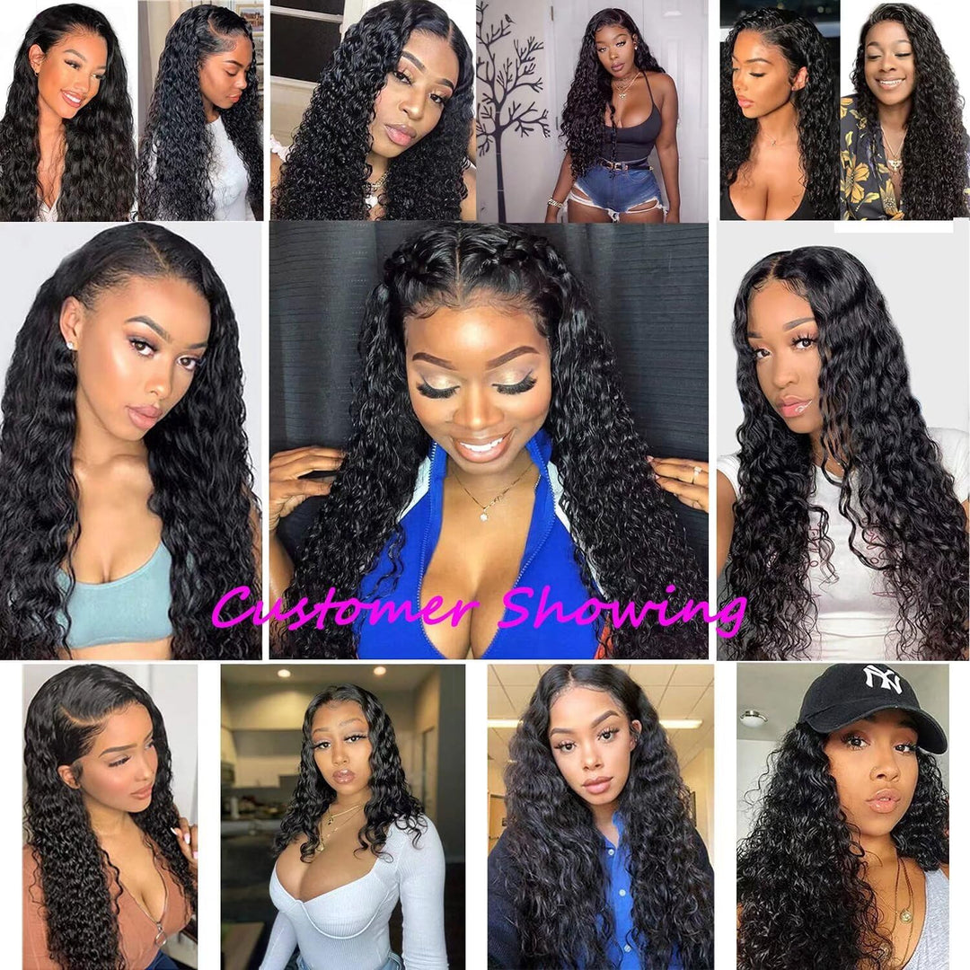 Ladiary Brasilianische Haare Bündel Echthaar Water Wave Human Hair 3 Bundles 8 8 8 Inch Curly Hair W