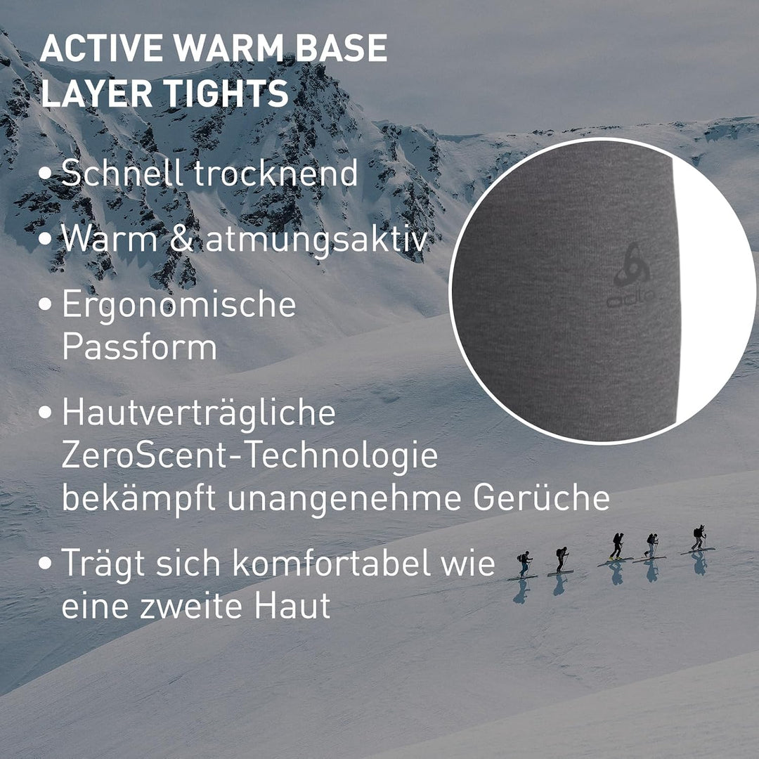 Odlo Thermo Leggings Damen Active Warm I Thermounterwäsche I Warme Skiunterwäsche I Lange Thermohose