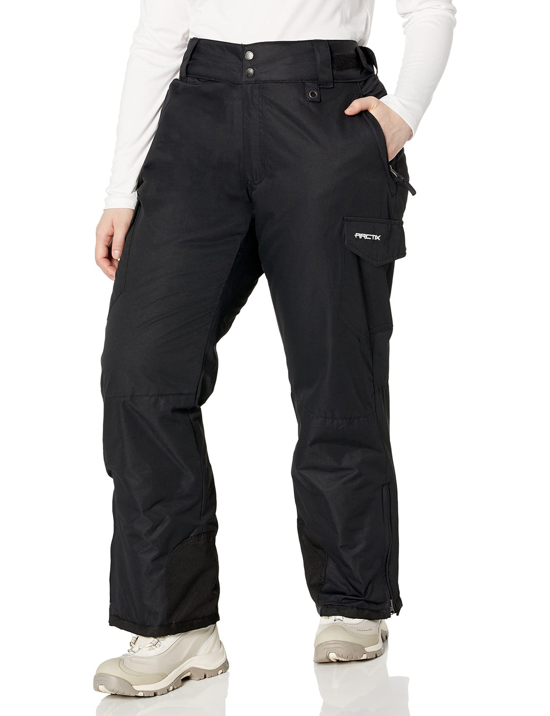 Arctix Damen Skihose Isolierte Cargo-Hose für Schneesport, S Schwarz, S Schwarz