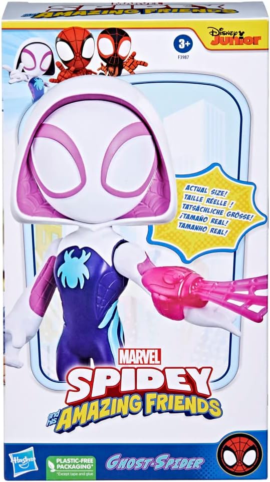 Marvel Spidey und Seine Super-Freunde – 22,5cm supergrosse Ghost-Spider Action-Figur mit beweglichem