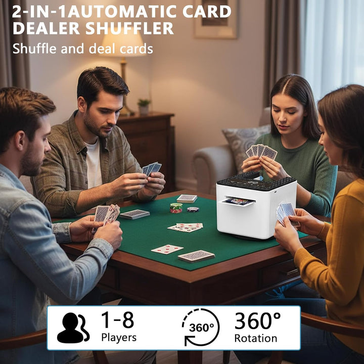 Elektrischer Kartenmischer, Automatische Kartenmischer und Kartensender, 2 in 1 Kartenmischmaschine