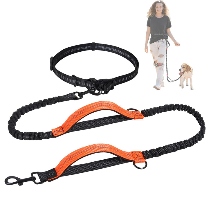 Snocyo Joggingleine Hunde, Jogging Hundeleine für Mittelgrosse und Grosse Hunde, Elastische und Refl