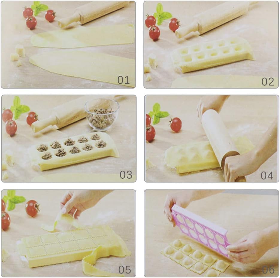 Knödelform Teigpresse, 2 Stück Form für Runde Ravioli, Italienische Ravioli Form, Raviolischneider G