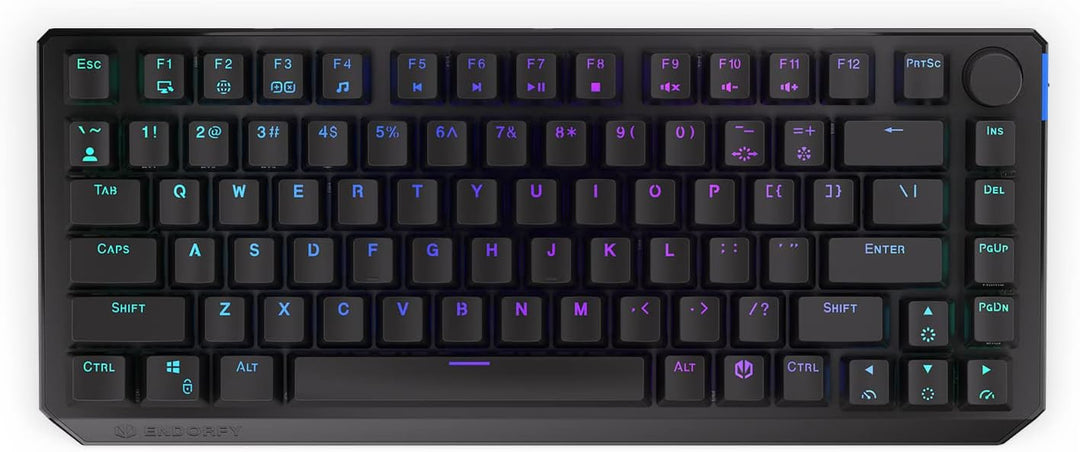 ENDORFY Thock 75% Wireless Black, 75% kabellose mechanische Tastatur, QWERTY, Kailh Box Black-Schalt