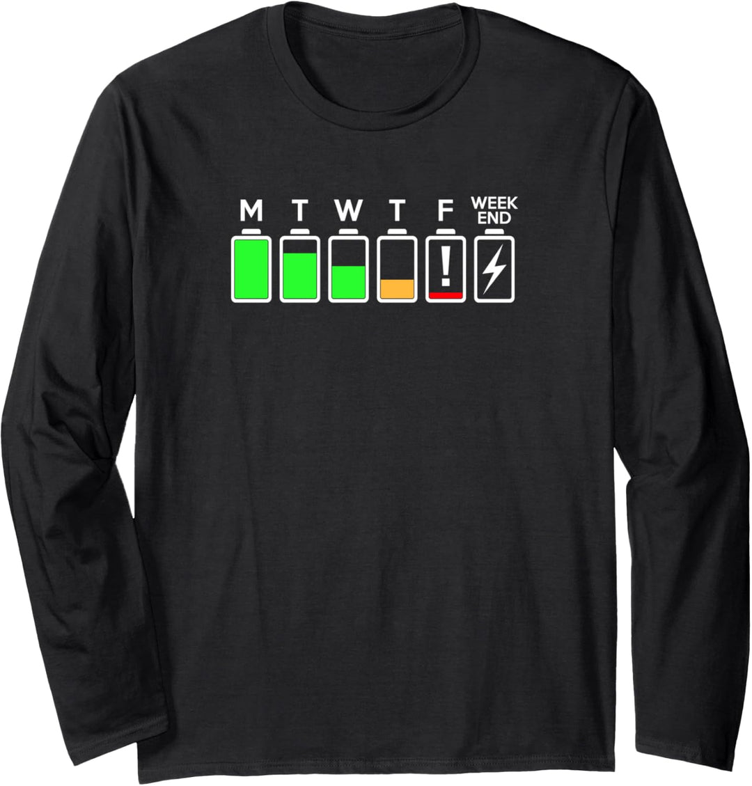 Wochenend-Batterie. Langarmshirt
