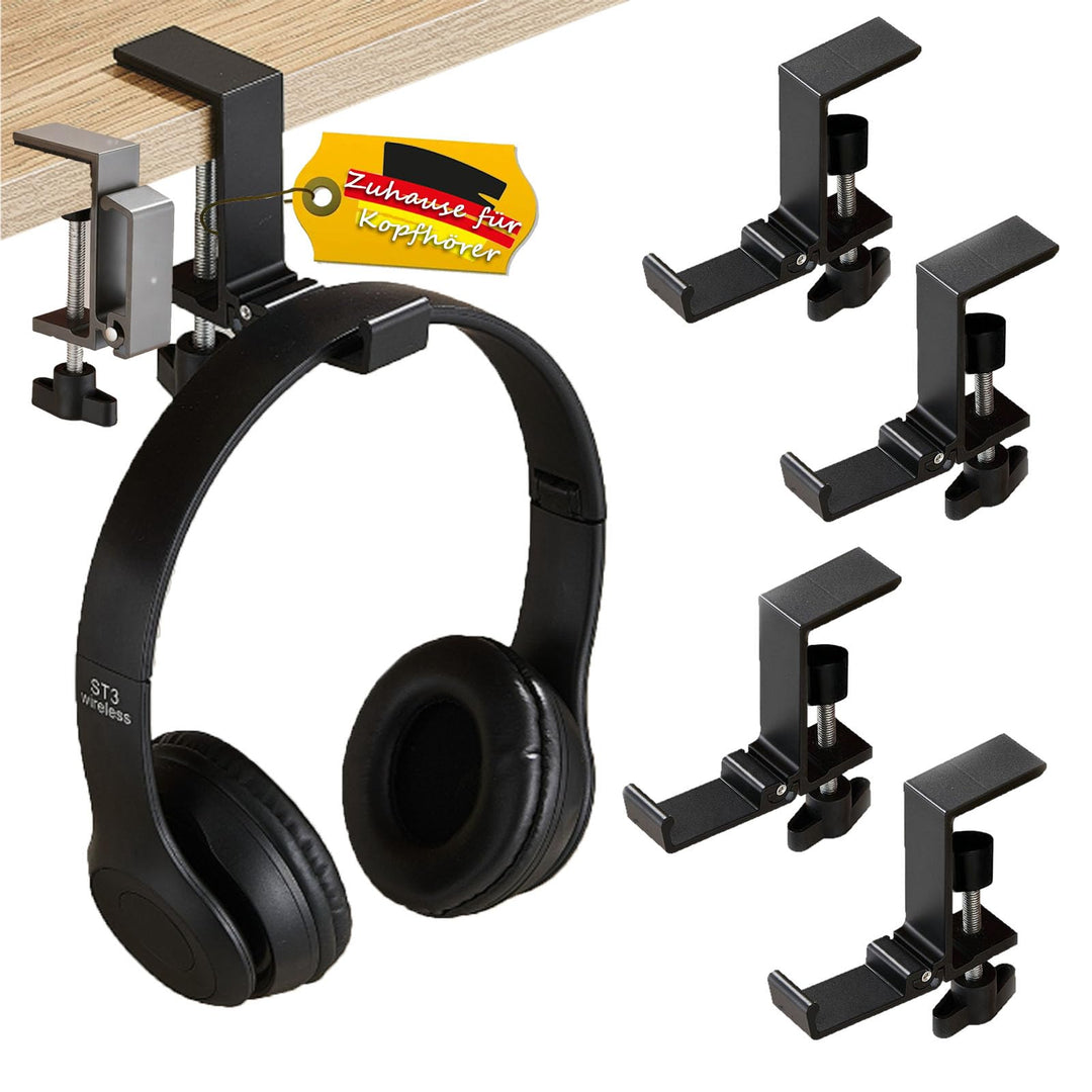 Headphone Stand, Einstellbarer KopfhöRerstäNder Als KopfhöRerhalterung & KopfhöRer Haken, Klappbar,