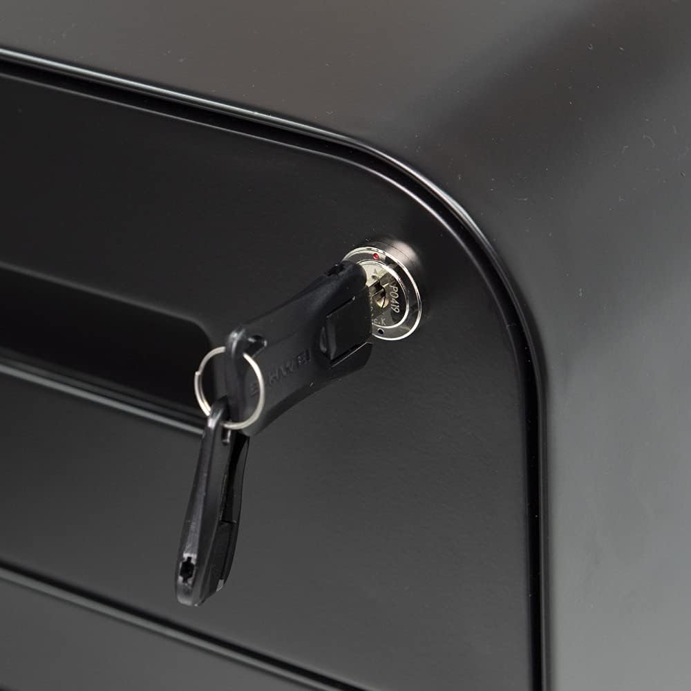 Super Solu Rollcontainer Metall Aktenschrank mit 3 Schubladen Büroschrank (Schwarz), Schwarz