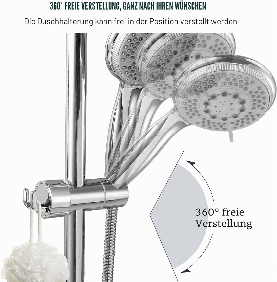 Vinabo Duschkopfhalterung, ohne Bohren, 18 – 25 mm Durchmesser, verstellbar, Halterung für Handbraus