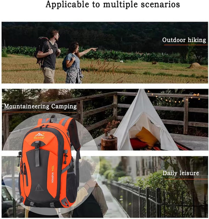 Wanderrucksack Herren Damen 40L Wasserdichter Rucksack Leicht Gross Reiserucksack，Outdoorrucksack mi