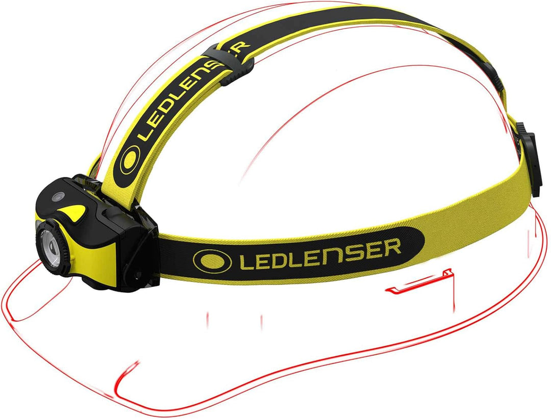 Ledlenser iH9R, robuste LED-Stirnlampe für Handwerker, Elektriker, Industriearbeiter, Akku- oder Bat